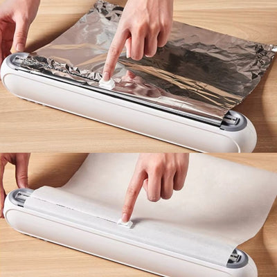 ClingMate - Magnetischer Spender für Frischhaltefolie mit integriertem Schneidegerät