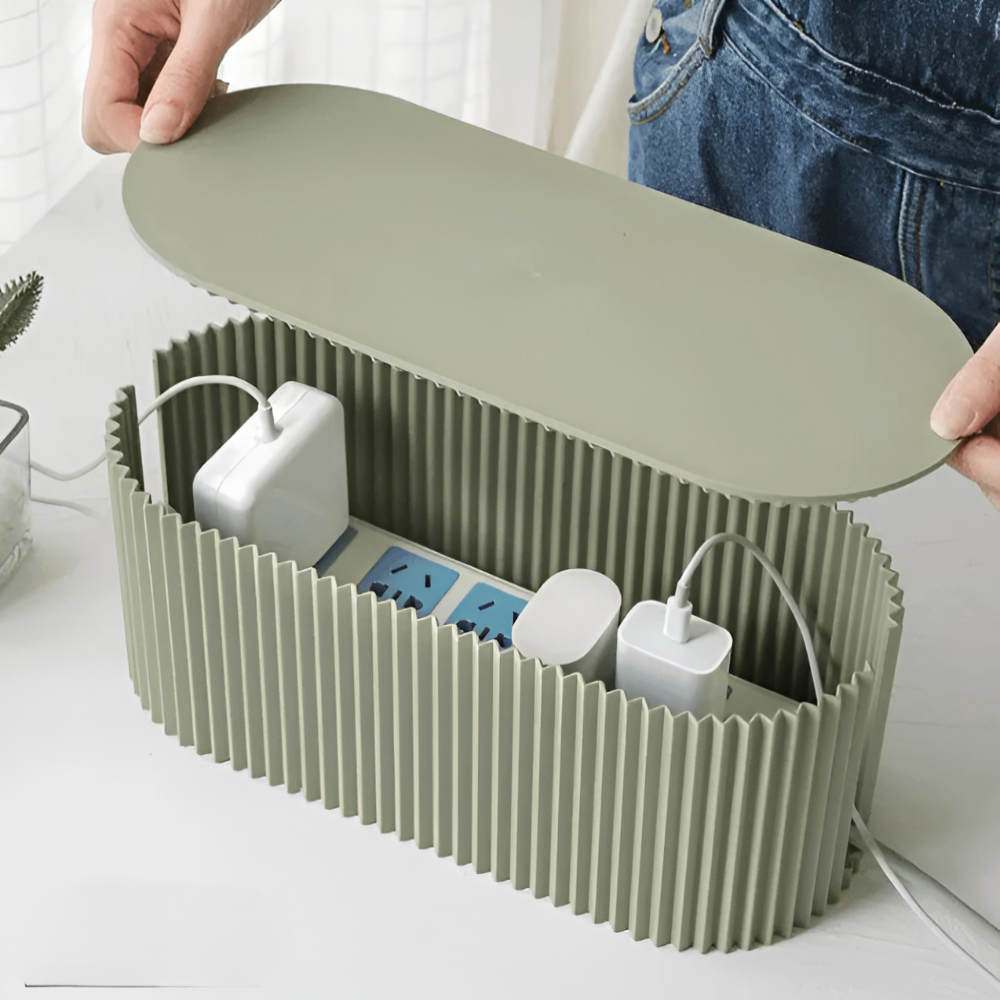 Cordilo - Kabel-Organisationsbox in sanften Macaron-Farben