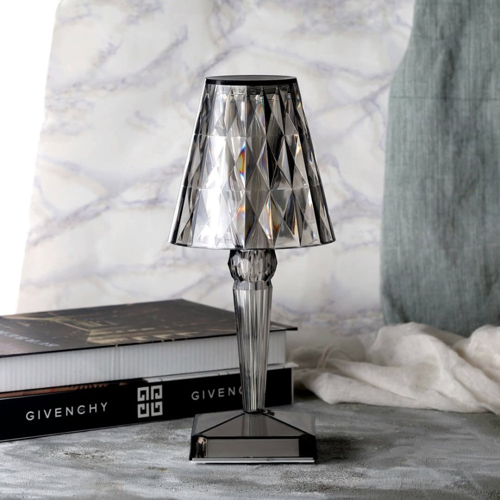 Crystallia - Wiederaufladbare LED-Tischlampe mit Kristalleffekt