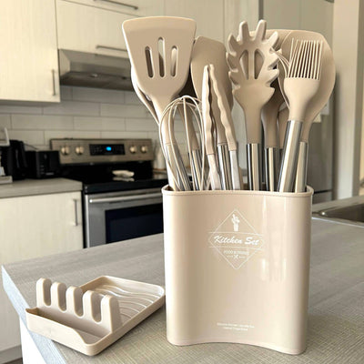 Culinairé - 12-teiliges Silikon-Küchenutensilien-Set