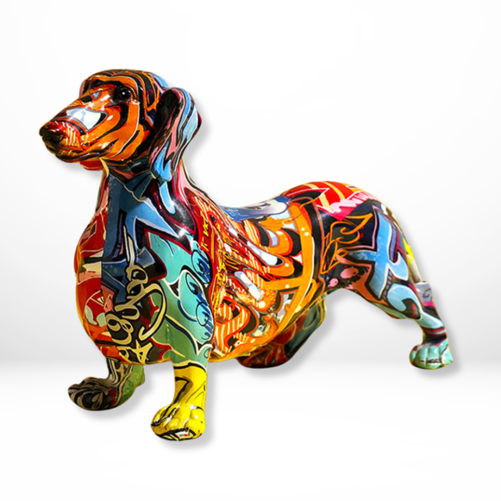 DachsiArt - Handgemalte Dackelfigur