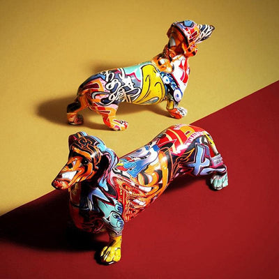 DachsiArt - Handgemalte Dackelfigur