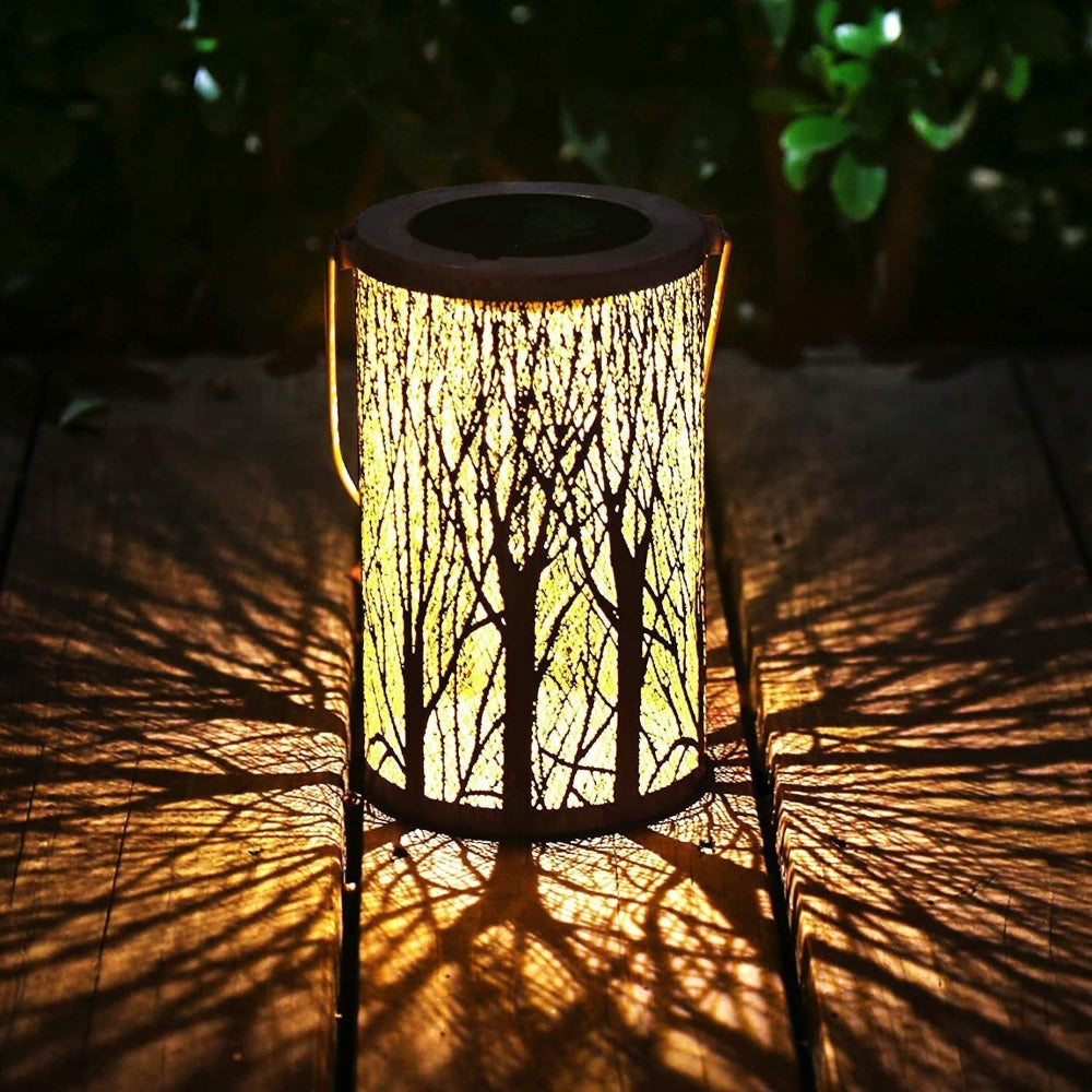 DecoLume - Elegante Solar-Laterne für draußen im Art-Deco-Stil