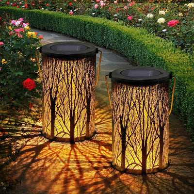 DecoLume - Elegante Solar-Laterne für draußen im Art-Deco-Stil