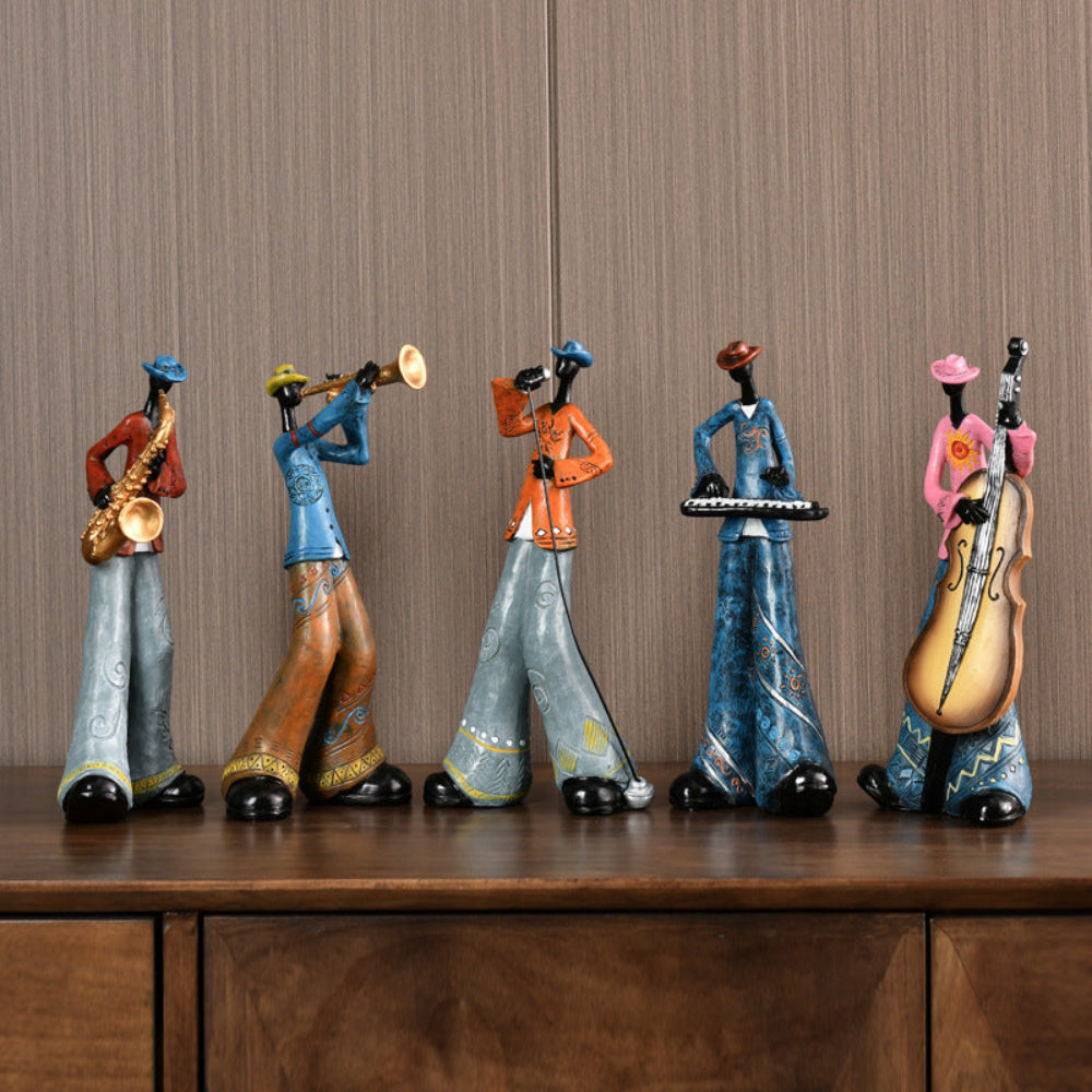 Die Mambo Five Figuren - Handgefertigte Jazz-inspirierte Dekoration