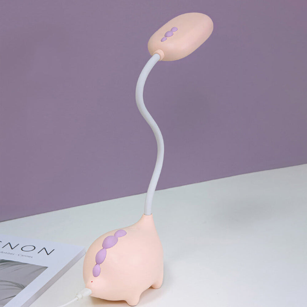 DinoGlow - Wiederaufladbare LED-Schreibtischlampe mit Cartoon-Dinosaurier-Design