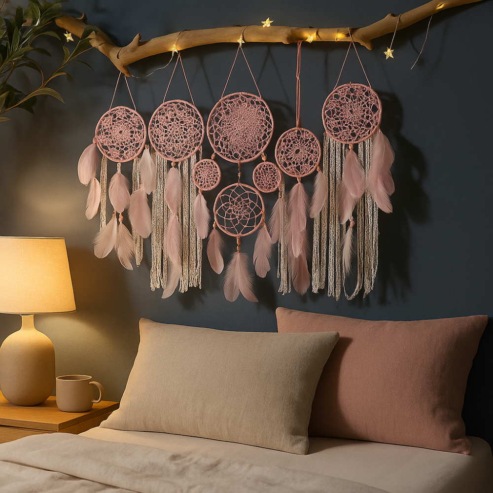 DreamWeave - Boho Wandbehang & Traumfänger Set
