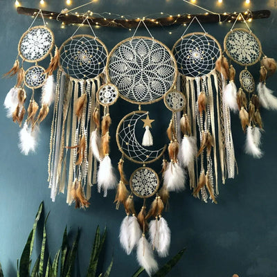 DreamWeave - Boho Wandbehang & Traumfänger Set