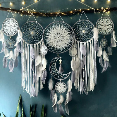 DreamWeave - Boho Wandbehang & Traumfänger Set