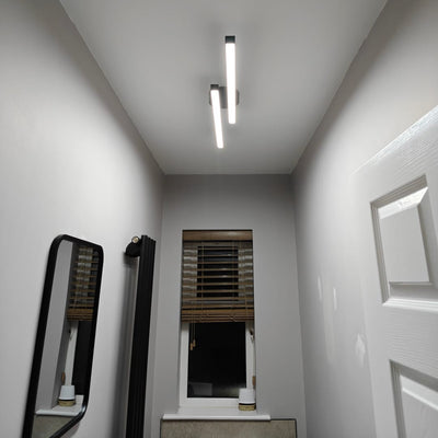 DuoStrip – Moderne schwarze LED-Deckenleuchte