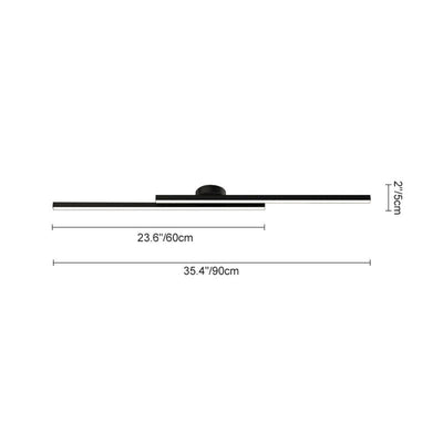 DuoStrip – Moderne schwarze LED-Deckenleuchte