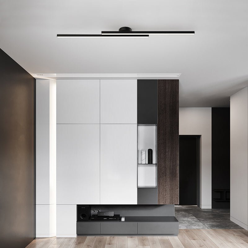 DuoStrip – Moderne schwarze LED-Deckenleuchte