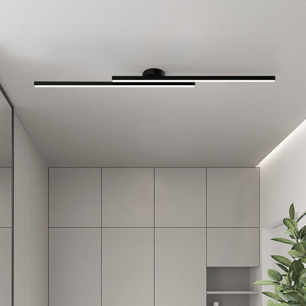 DuoStrip – Moderne schwarze LED-Deckenleuchte