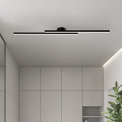 DuoStrip – Moderne schwarze LED-Deckenleuchte