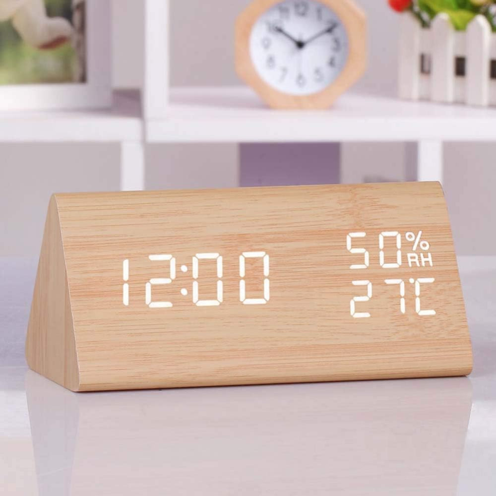 EchoWood - Intelligente LED-Holzuhr mit Sprachsteuerung