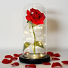 Elarosa - Ewige Rose in Glaskuppel mit LED-Licht