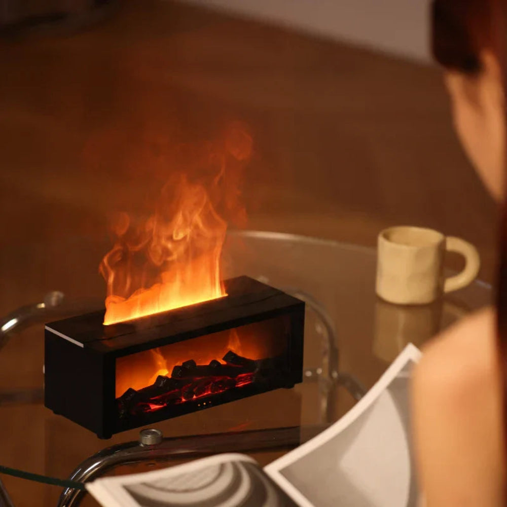 Flamora - Kamin-Luftbefeuchter & LED-Stimmungslampe