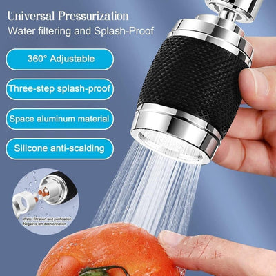 FlexiFlow - Einstellbarer Wasserhahnaufsatz mit 3 Wasserdurchflussmodi
