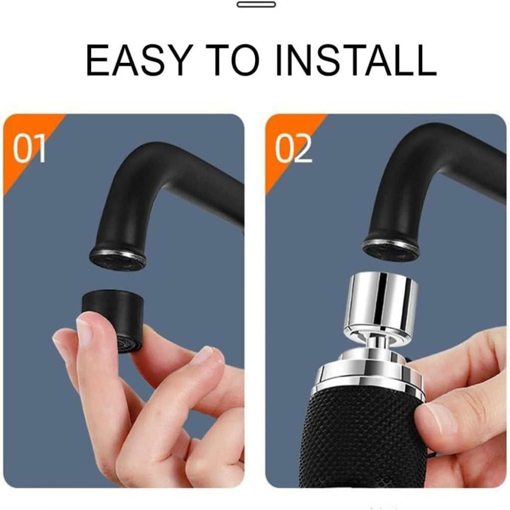 FlexiFlow - Einstellbarer Wasserhahnaufsatz mit 3 Wasserdurchflussmodi