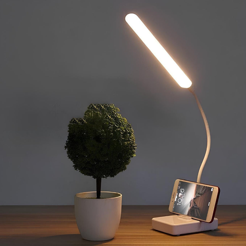 FlexiGlow - Verstellbare LED-Schreibtischlampe mit USB-Ladefunktion