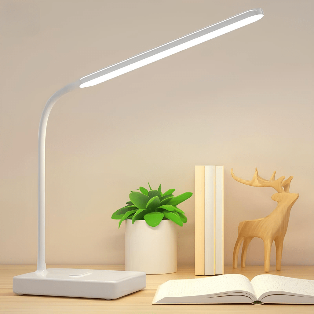 FlexiGlow - Verstellbare LED-Schreibtischlampe mit USB-Ladefunktion