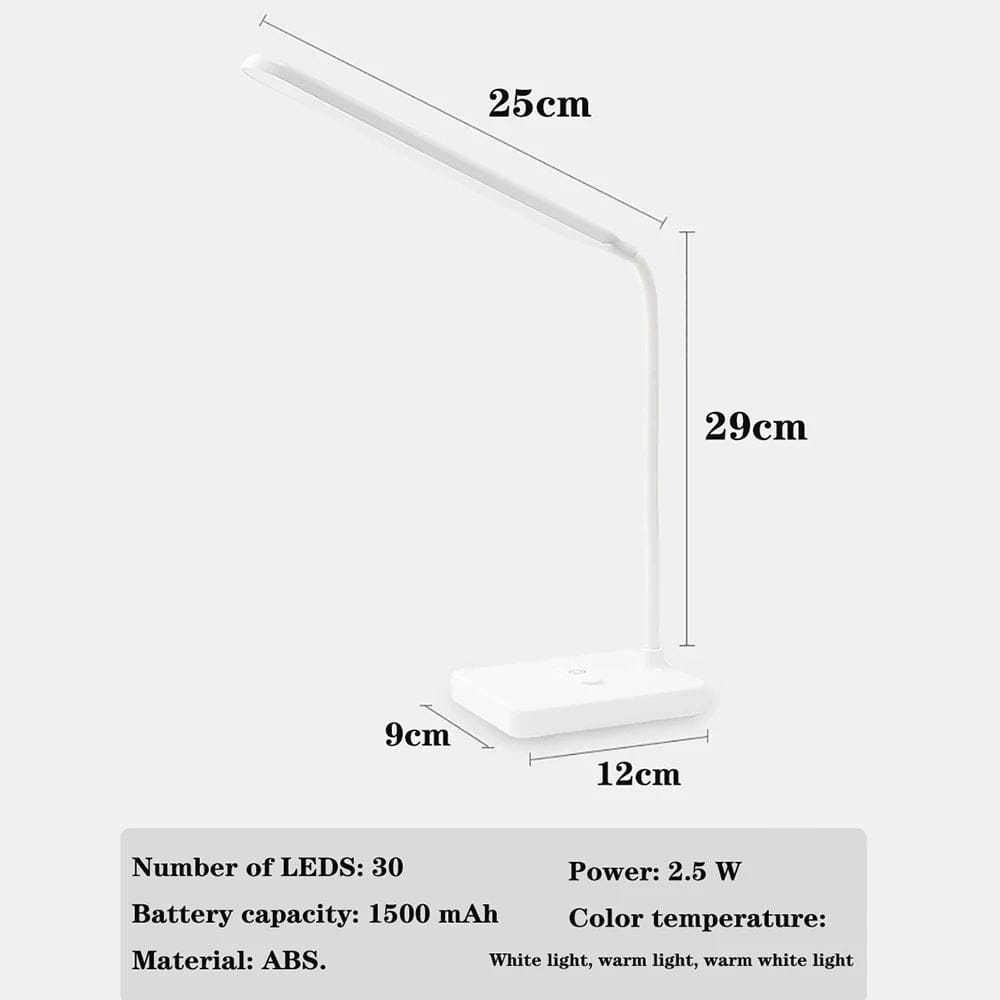 FlexiGlow - Verstellbare LED-Schreibtischlampe mit USB-Ladefunktion