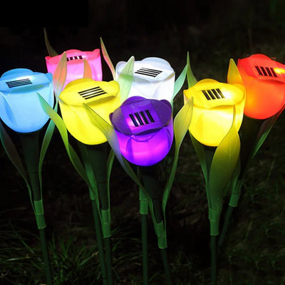 Florilux - Solarbetriebene leuchtende Tulpenlichter für den Garten
