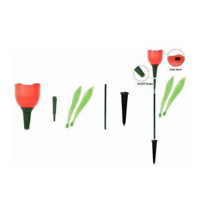 Florilux - Solarbetriebene leuchtende Tulpenlichter für den Garten
