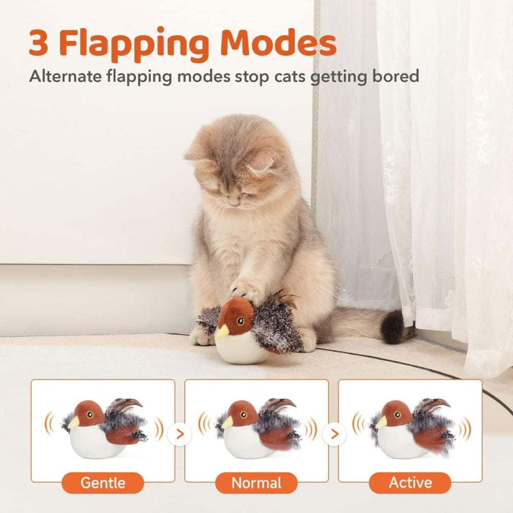 FlutterChirp - Interaktives Flattervogelspielzeug für Katzen