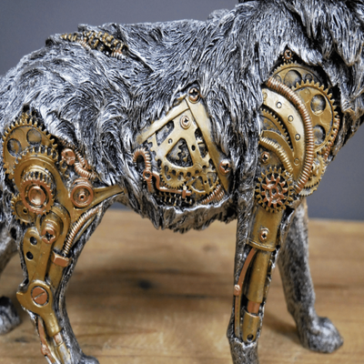 Gearvain - Steampunk-Skulptur mit kühner mechanischer Kunstfertigkeit