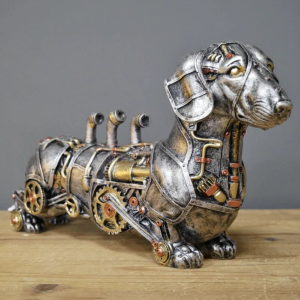 Gearvain - Steampunk-Skulptur mit kühner mechanischer Kunstfertigkeit