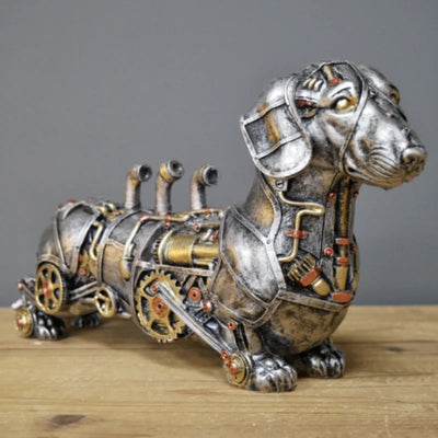 Gearvain - Steampunk-Skulptur mit kühner mechanischer Kunstfertigkeit