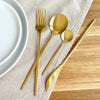 Gildora - Minimalistisches goldenes Besteckset