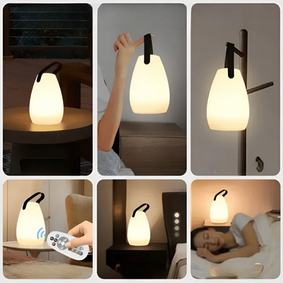 GloHaven – Tragbare LED-Tischlampe mit Fernbedienung