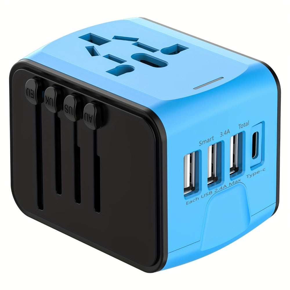 Globetrix - Universeller Reiseadapter mit USB- und Typ-C-Anschlüssen
