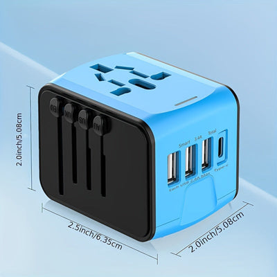 Globetrix - Universeller Reiseadapter mit USB- und Typ-C-Anschlüssen