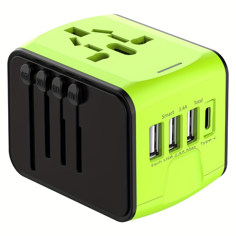 Globetrix - Universeller Reiseadapter mit USB- und Typ-C-Anschlüssen