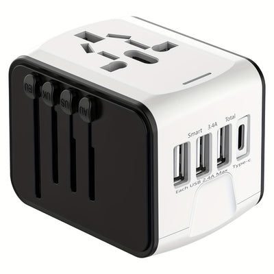 Globetrix - Universeller Reiseadapter mit USB- und Typ-C-Anschlüssen