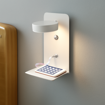 GlowCharge - 330° drehbare Lampe mit integrierter Ladestation