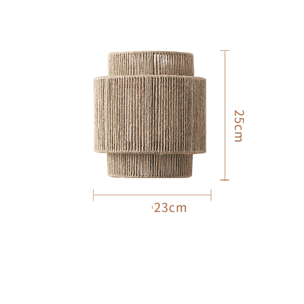 GlowNest - Bohemian Hemp Rope Wandleuchte
