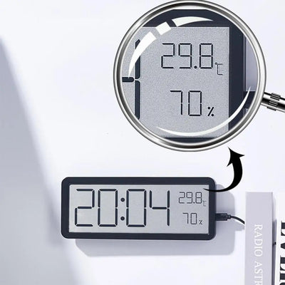 GlowTime - Digitale LED-Wanduhr mit Temperatur und Luftfeuchtigkeit