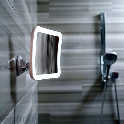 GlowView - Beleuchteter Vergrößerungsspiegel mit LED und Saugnapfhalterung