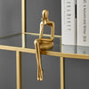GoldenMuse - Minimalistisches goldenes Bücherregal Figur
