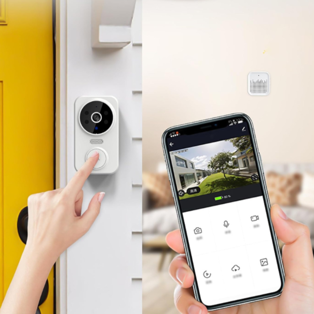 Guardivo - Intelligente drahtlose Türklingel mit HD-Kamera und Bewegungssensor