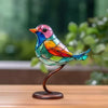Handgefertigte Vogel-Skulptur - Elegantes Acryl-Kunstwerk