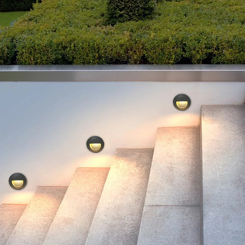 Orvalo - Runde LED-Außentreppenleuchte