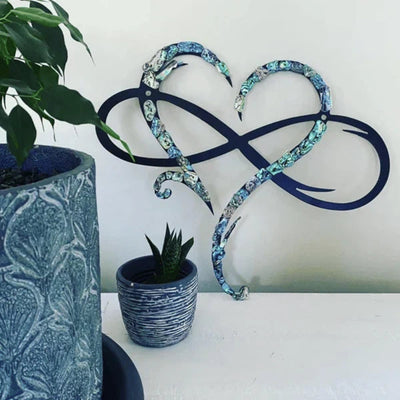Heartfinity - Unendlichkeit Liebe Herz Metall Wandkunst
