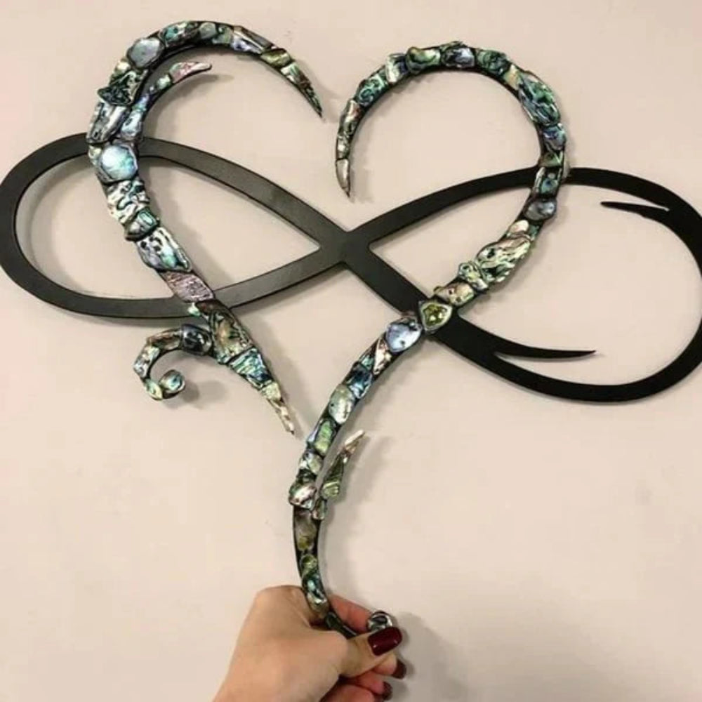 Heartfinity - Unendlichkeit Liebe Herz Metall Wandkunst