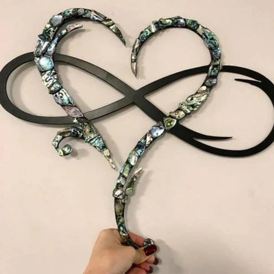 Heartfinity - Unendlichkeit Liebe Herz Metall Wandkunst