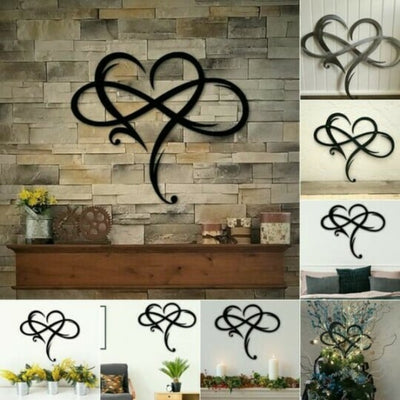Heartfinity - Unendlichkeit Liebe Herz Metall Wandkunst